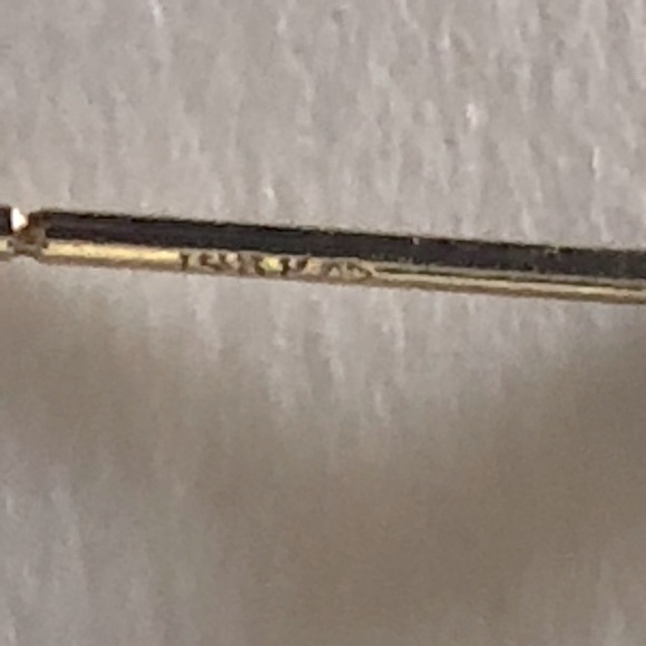 14K Solid Gold, Sapphire Dainty  Stud Earring. - Picture 4 of 12